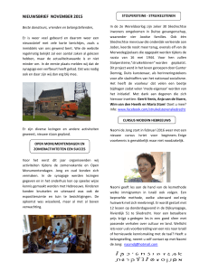 nieuwsbrief november 2015 - Stichting Dijksynagoge, Sliedrecht