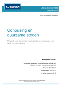 Cohousing en duurzame steden