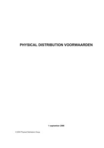 physical distribution voorwaarden