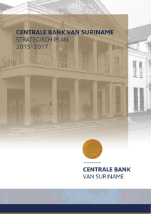 centrale bank van suriname strategisch plan 2015