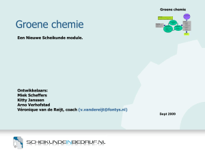 Groene chemie - Scheikunde In Bedrijf