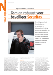 Gsm en robuust voor beveiliger Securitas