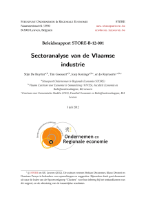 Sectoranalyse van de Vlaamse industrie