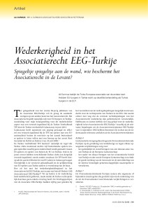 Wederkerigheid in het Associatierecht EEG-Turkije