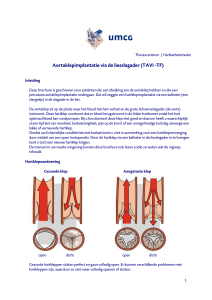 Aortaklepimplantatie via de liesslagader (TAVI -TF)