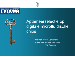 Aptameerselectie op digitale microfluïdische chips
