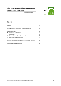 Checklist Gezinsgericht werkplekleren in de Sociale Economie Inhoud