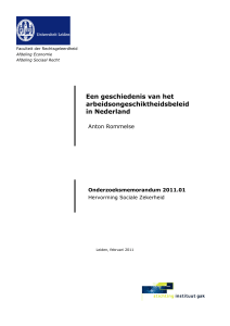 Een geschiedenis van het arbeidsongeschiktheidsbeleid in Nederland