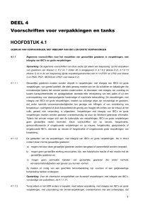 DEEL 4 Voorschriften voor verpakkingen en tanks HOOFDSTUK 4.1