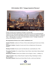 20-26 oktober 2013: 7-daagse kunstreis Florence! Florence, de stad
