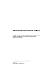Informatiearchitectuur bij middelgrote organisaties