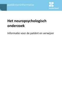 Het neuropsychologisch onderzoek