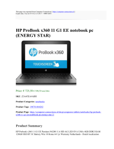 HP ProBook x360 11 G1 EE notebook pc (ENERGY STAR