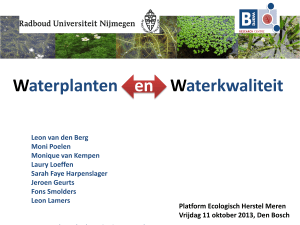 Waterplanten en Waterkwaliteit