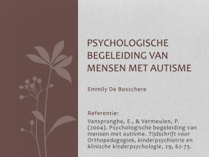 Psychologische begeleiding van mensen met autisme