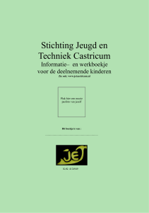 JET brochure voor kinderen - Stichting Jeugd en Techniek | Castricum