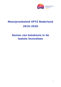 Meerjarenbeleid VPTZ Nederland 2016