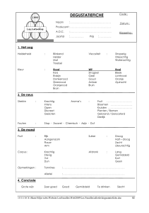 DEGUSTATIEFICHE