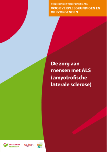 De zorg aan mensen met ALS (amyotrofische laterale sclerose)
