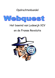 Opdrachtenbundel webquest Franse Revolutie