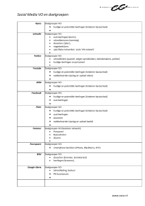 Social Media VO en doelgroepen Hyves Doelgroepen VO: huidige