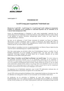 Accell Group past organisatie Nederland aan