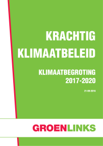 Klimaatbegroting 2017-2020