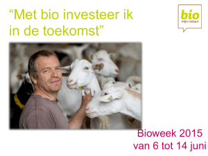 Dia 1 - BioForum Vlaanderen