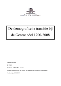 De demografische transitie bij de Gentse adel 1700-2008