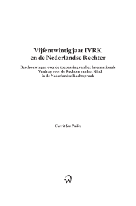 Vijfentwintig jaar IVRK en de Nederlandse Rechter