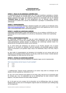 Wedstrijdreglement v.2016 Wedstrijdreglement “Wedstrijd Queen of