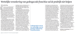 Het Financieele Dagblad - Nederlandse Franchise Vereniging