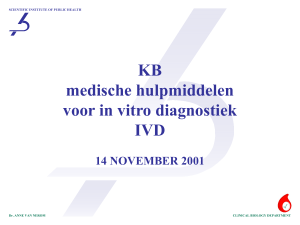 KB medische hulpmiddelen voor in vitro diagnostiek IVD