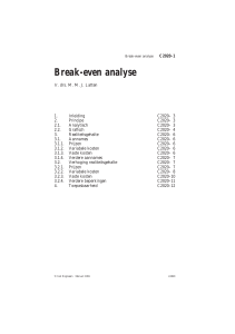 Break-even analyse