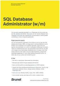 SQL Database Administrator (w/m)