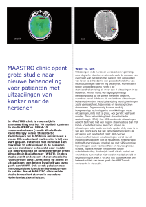 MAASTRO clinic opent grote studie naar nieuwe behandeling voor