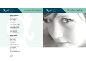 Brochure NPI - Nederlandse Vereniging voor Psychoanalyse
