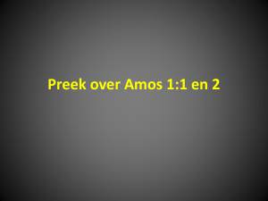 Preek over Amos 1:1 en 2