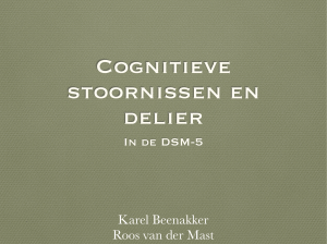 DSM-5 Neurocognitieve stoornissen