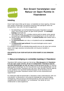 Een Groen! herstelplan voor Natuur en Open Ruimte in Vlaanderen