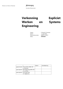 4 Gebruik van Expliciet Werken en Systems Engineering