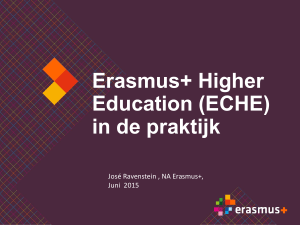 Erasmus Higher Education - Vereniging Hogescholen