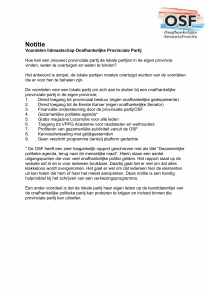 OSF Notitie Voordelen lidmaatschap Onafhankelijke Provinciale Partij