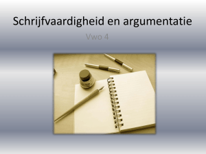 Schrijfvaardigheid en argumentatie