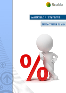 Workshop Massa Volume en Mol procenten