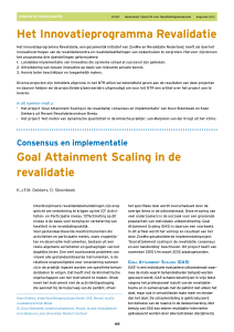Het Innovatieprogramma Revalidatie Goal Attainment