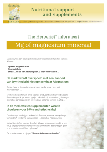 Mg of magnesium mineraal