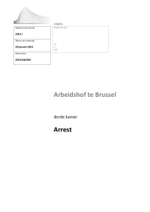 Arbeidshof te Brussel Arrest