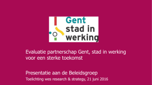 PowerPoint-presentatie - Gent, stad in werking