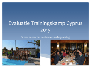 Evaluatie Trainingskamp Cyprus 2015